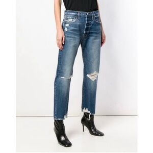 Frame Denim Le Original High Rise Straight Leg Ankle Jeans in Dunkirk Size 26